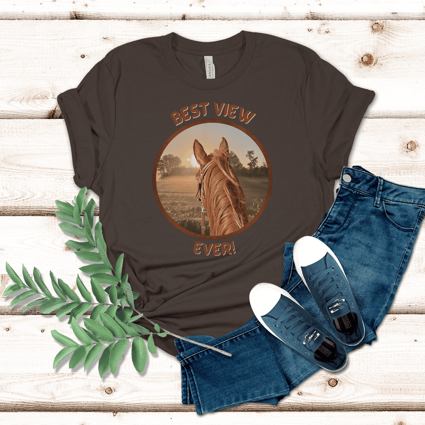 Horseback Riding T-shirt is designed for those who are crazy about horses. This comfortable crew neck shirt is perfect for horseback riding and showcases your love for these majestic animals. 