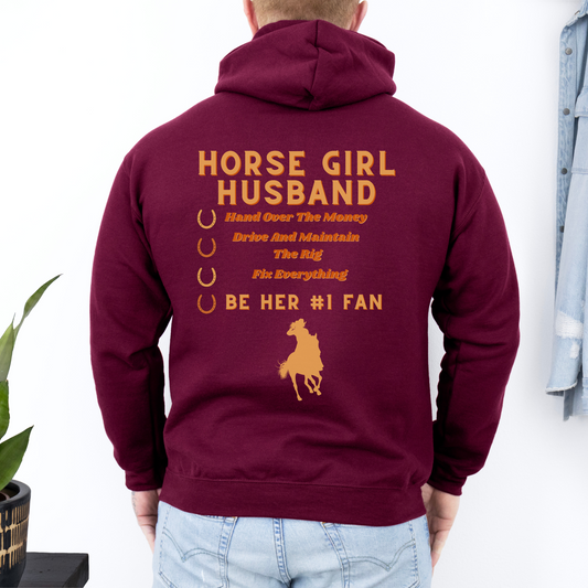 Horse Girl husband hoodie 