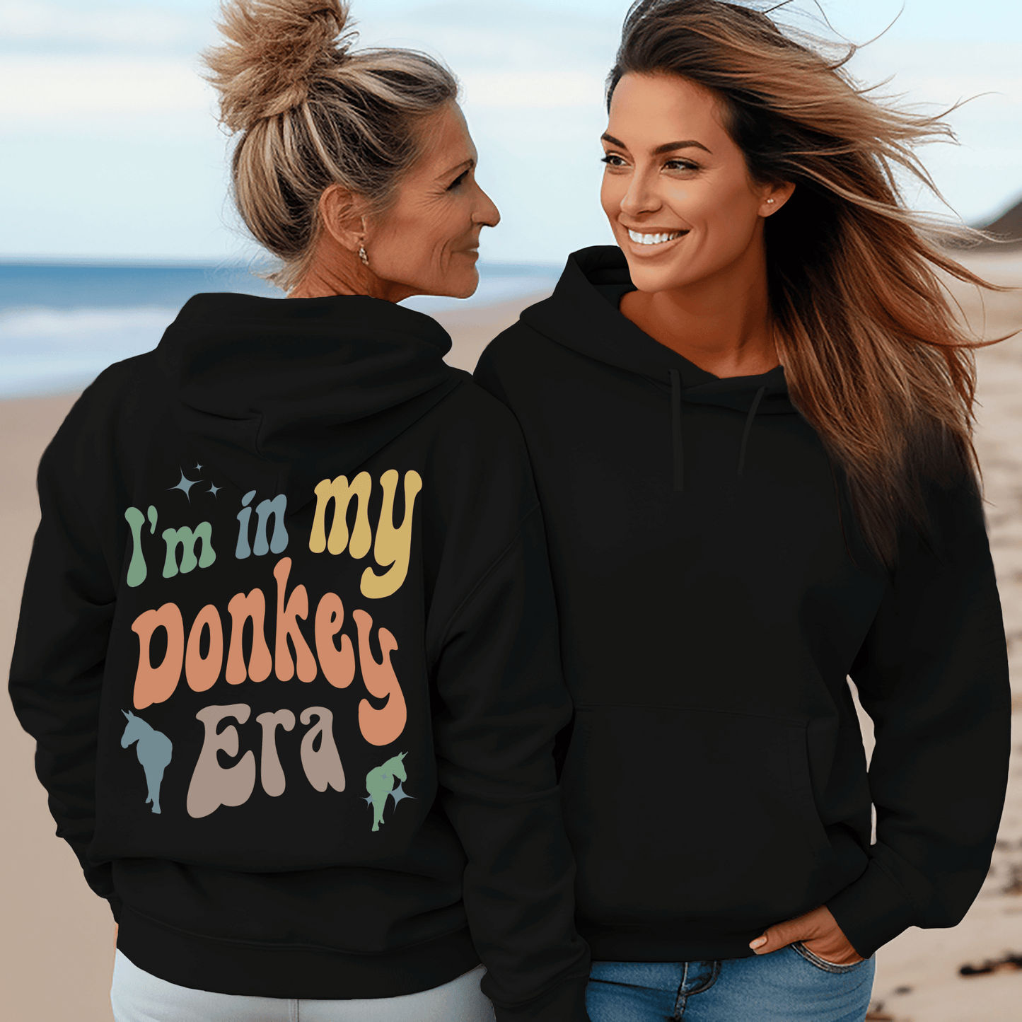 Pull Over hoodie with a cute retro design that says I'm in my Donkey era.