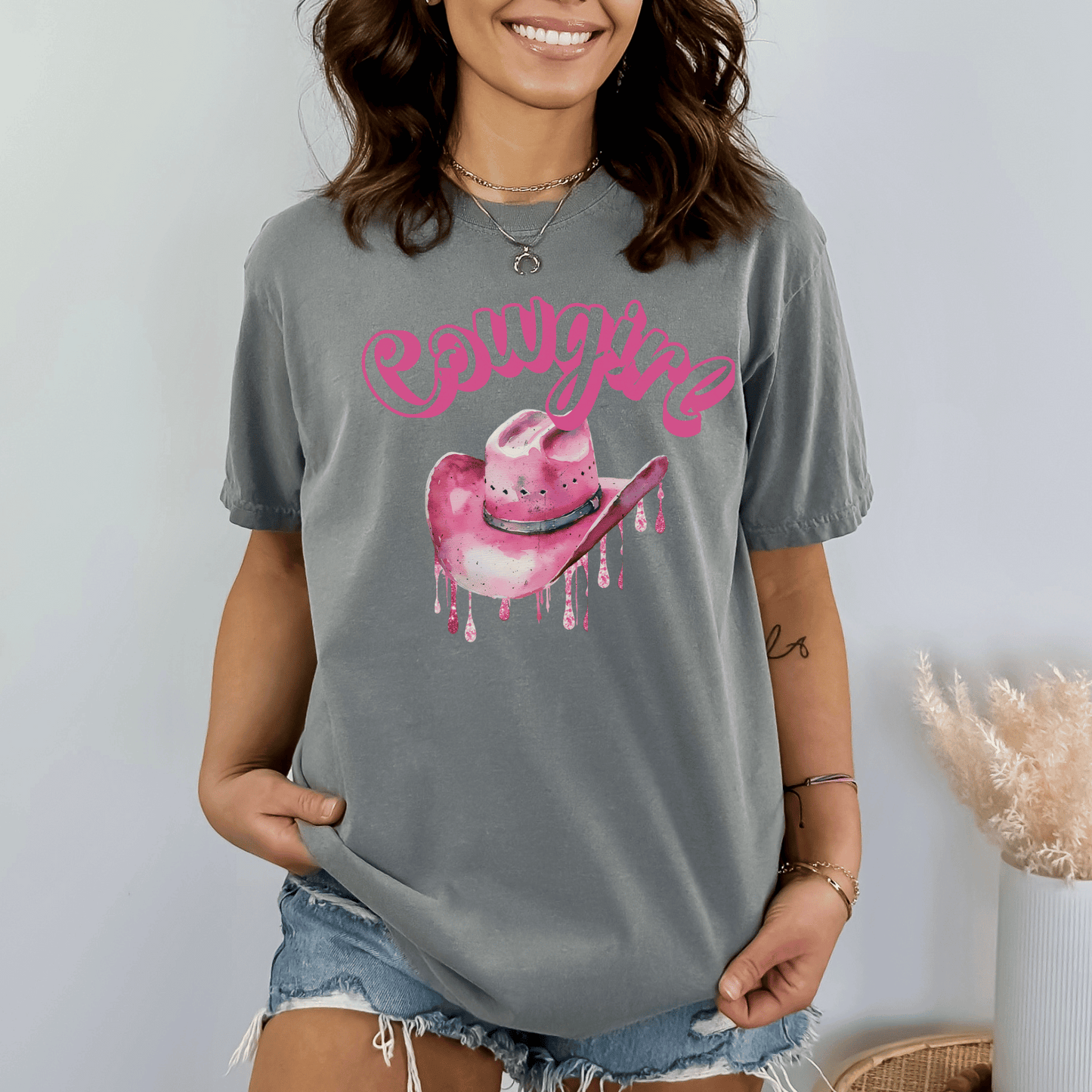 Sparkly Drip Cowgirl T-Shirt (part of lounge wear set)