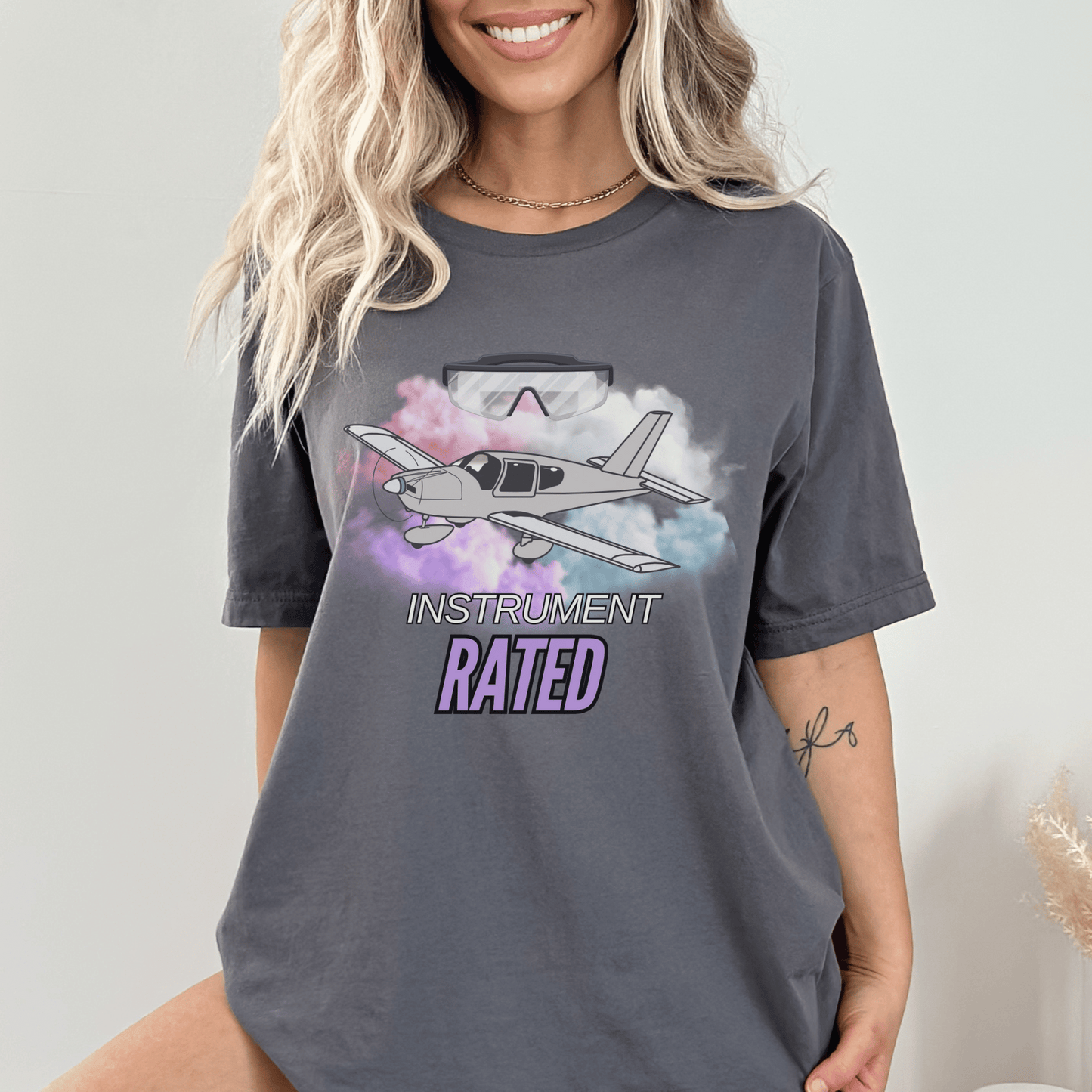 Instrument Rated  Flying T-shirt