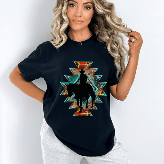 Southwestern Aztec Horse Comfort colors tee