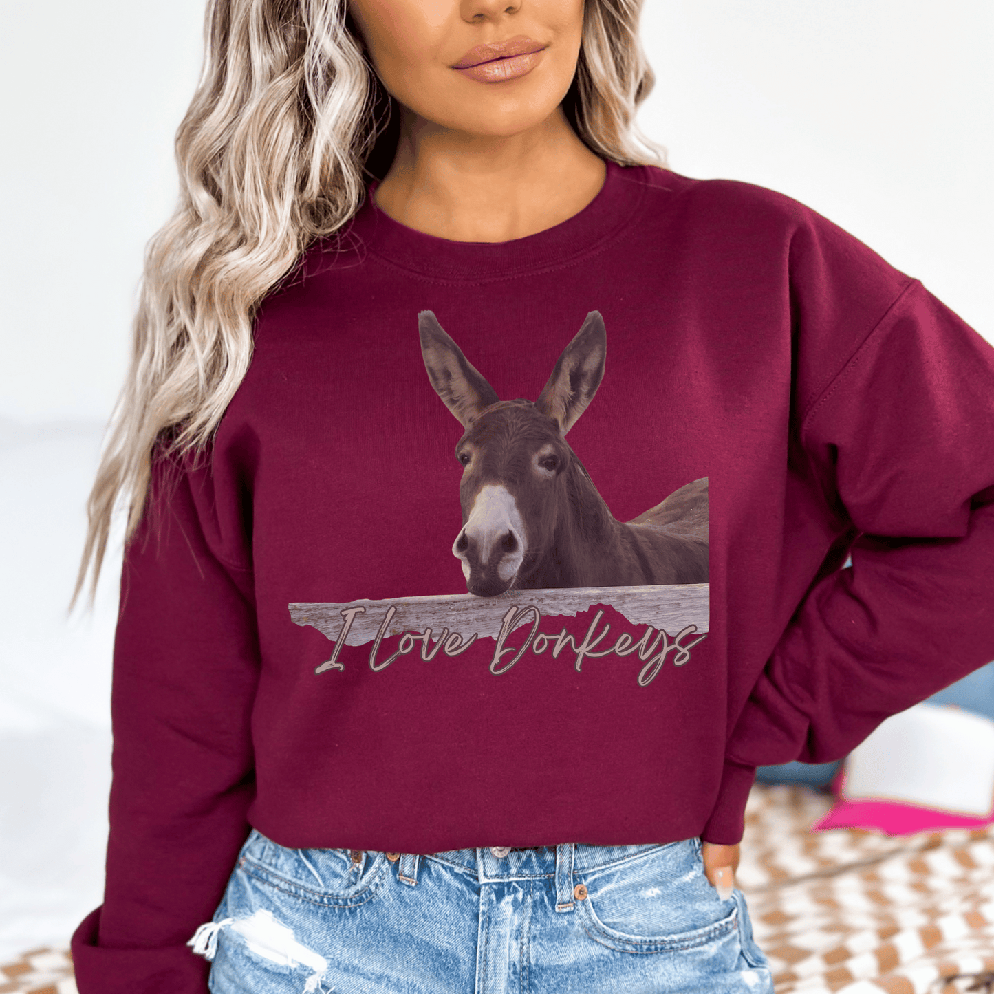 I love donkeys sweatshirt