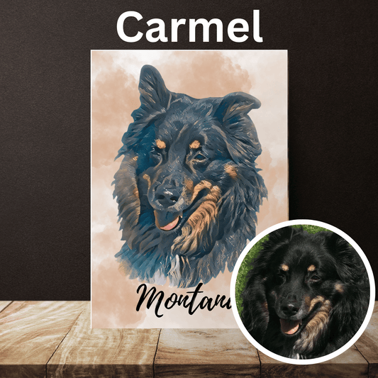 Personalized  Custom Pet Portrait Canvas