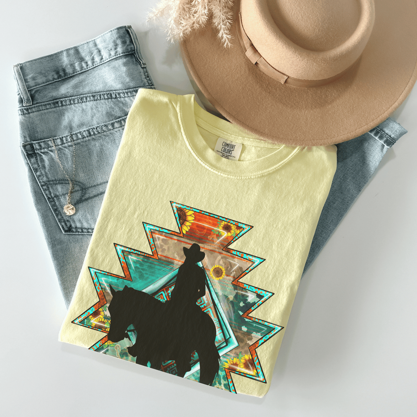 Southwestern Aztec Horse Comfort colors tee