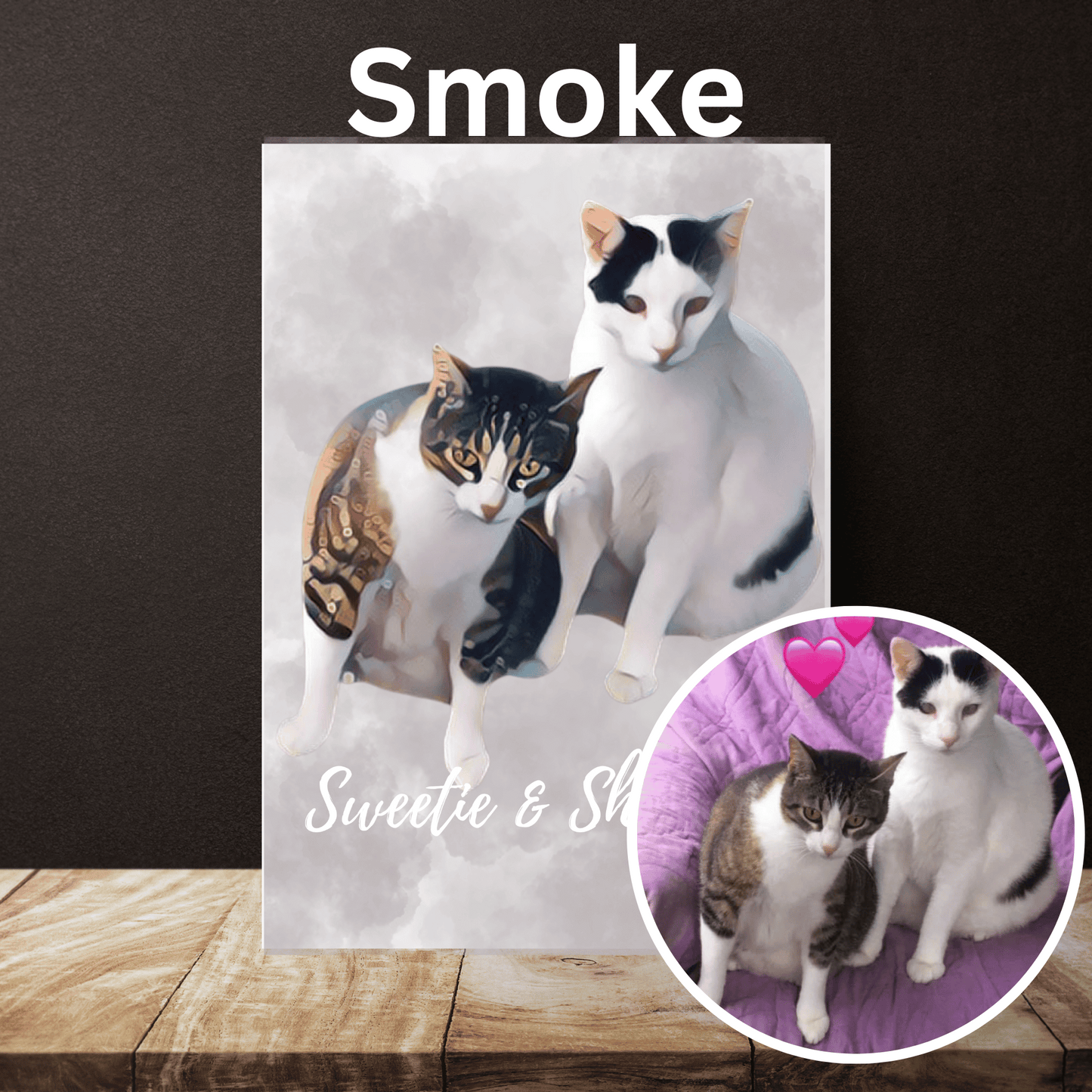 Personalized  Custom Pet Portrait Canvas