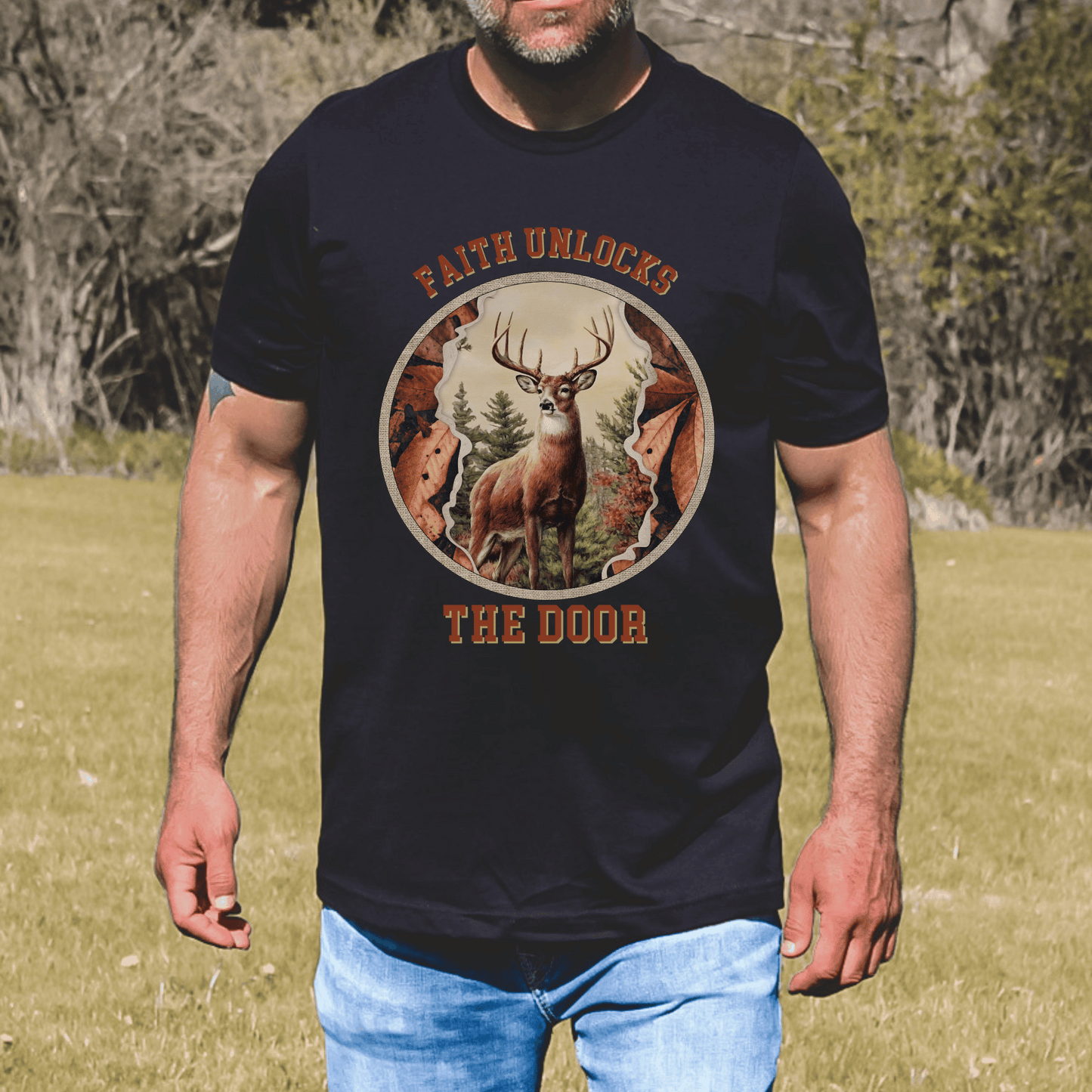 Faith-Inspired Buck Deer T-shirt