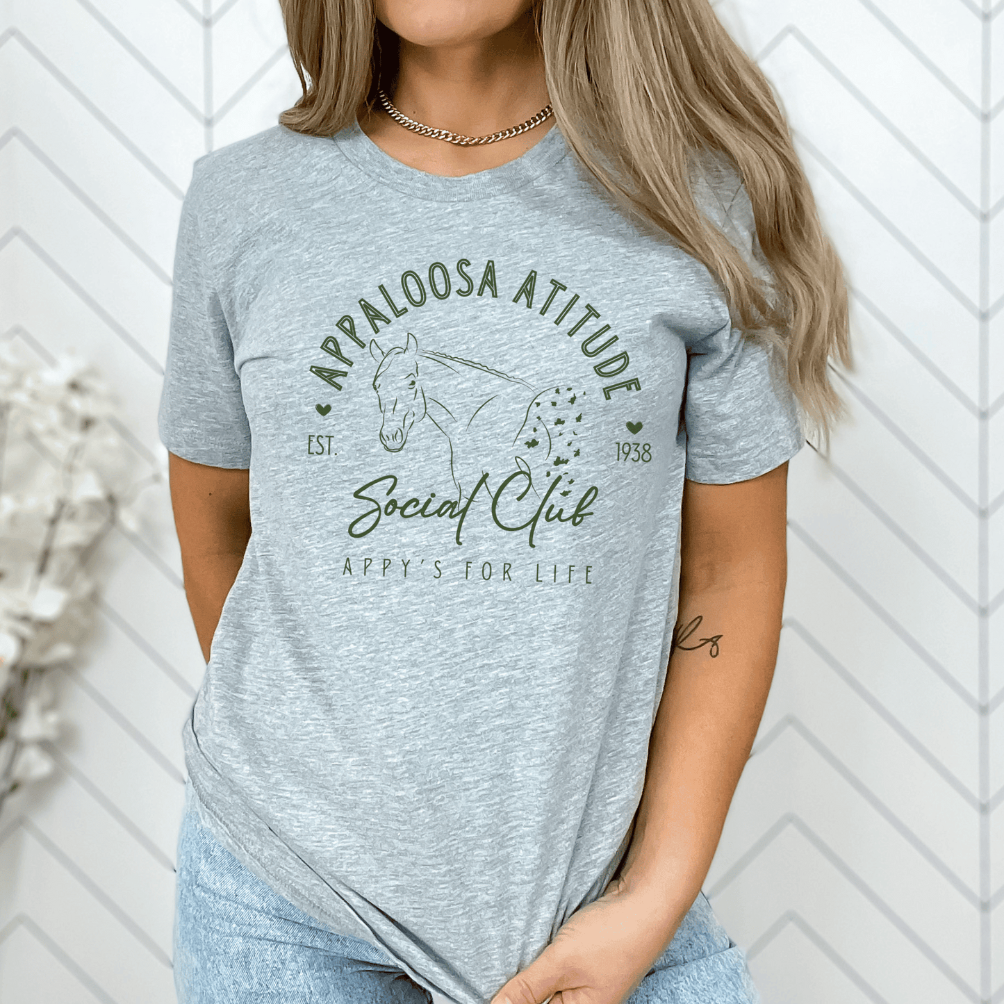 "New" Appaloosa Attitude Unisex Short Sleeve Tee - Social Club Design