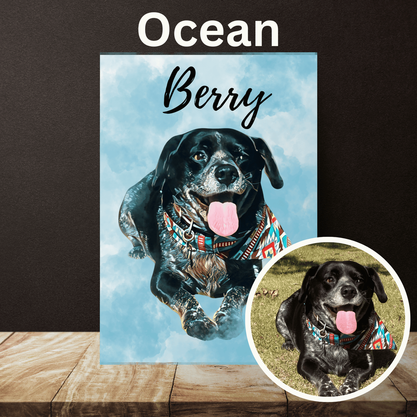 Personalized  Custom Pet Portrait Canvas