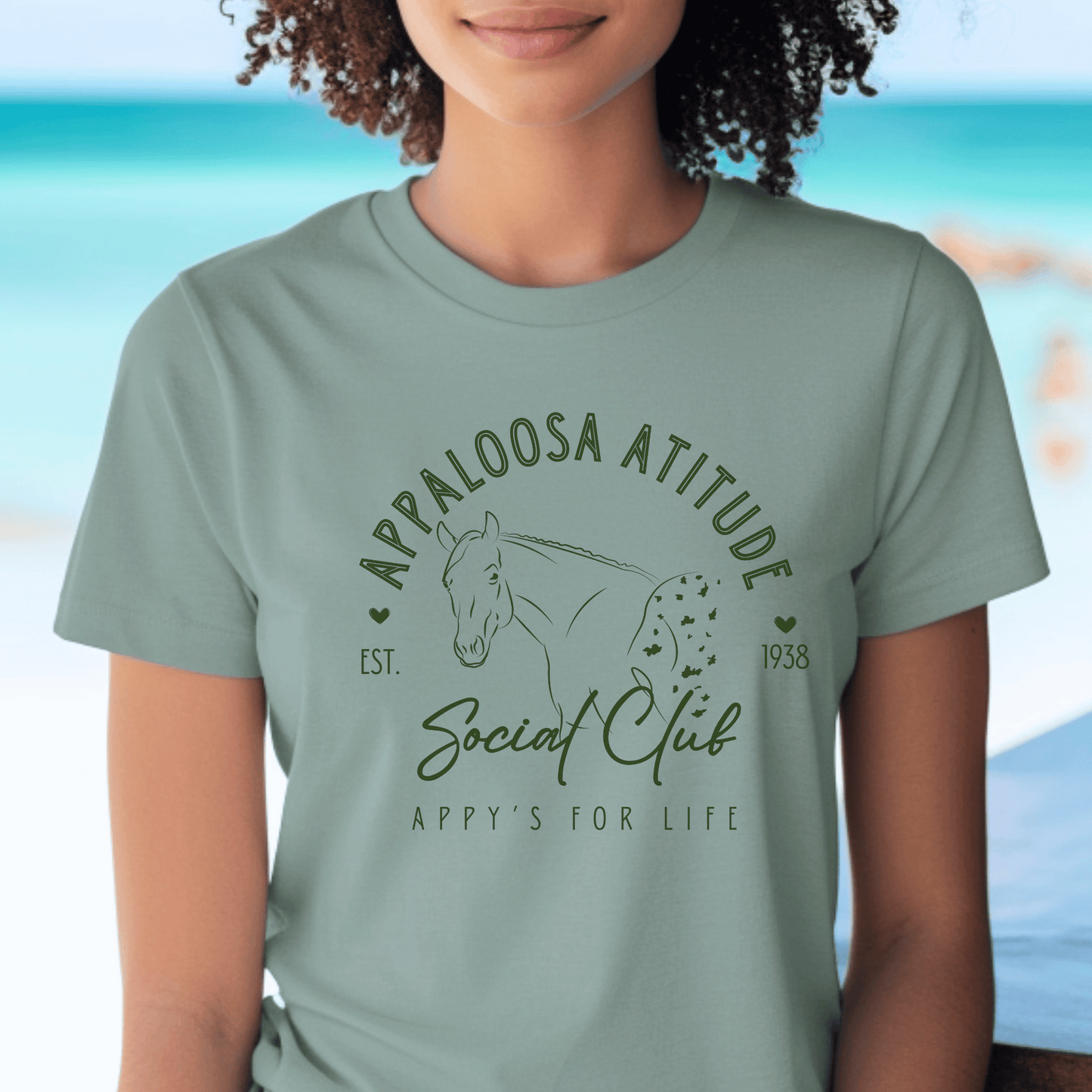 "New" Appaloosa Attitude Unisex Short Sleeve Tee - Social Club Design