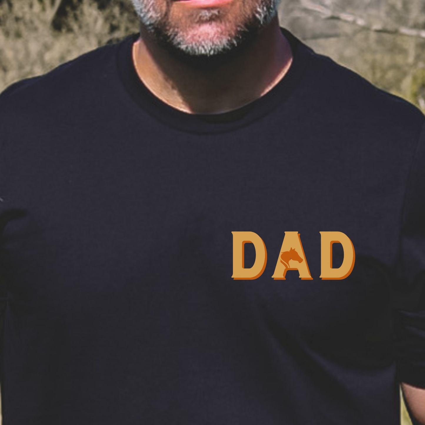 This t-shirt features the word "Dad" on the front and "Horse Girl Dad" on the back, along with the phrase "Hand Over the Money, Drive and Maintain the Rig, Fix Everything, and Be Her #1 Fan." It's a fun and playful way to show your love and support for your daughter's passion for horses.