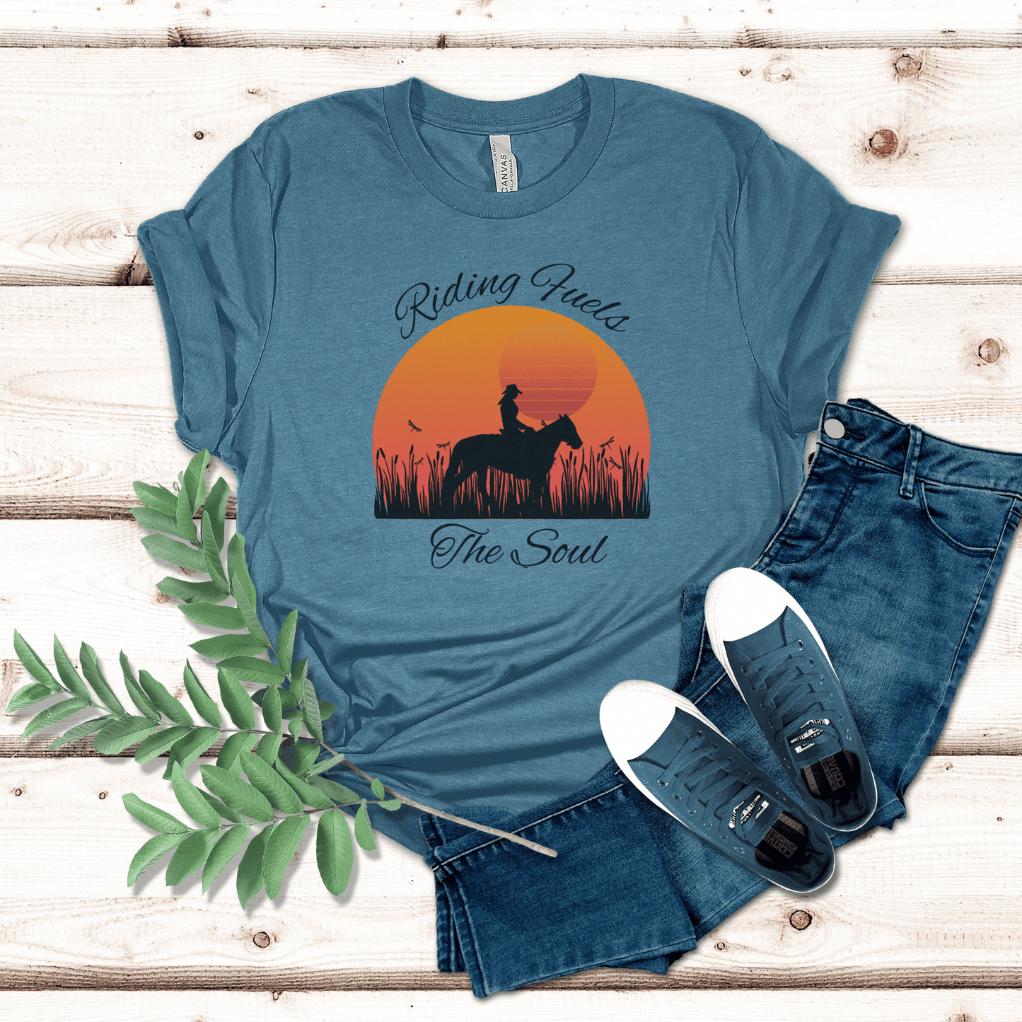 Riding fuels the soul t-shirt  perfect gift for that horse girl  or any equestrian in your life.