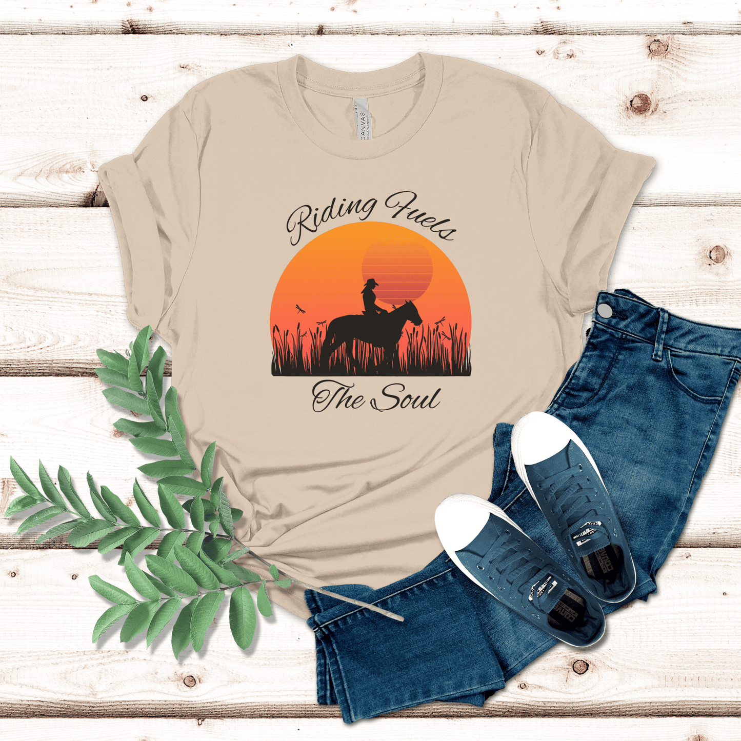 Riding fuels the soul t-shirt  perfect gift for that horse girl  or any equestrian in your life.