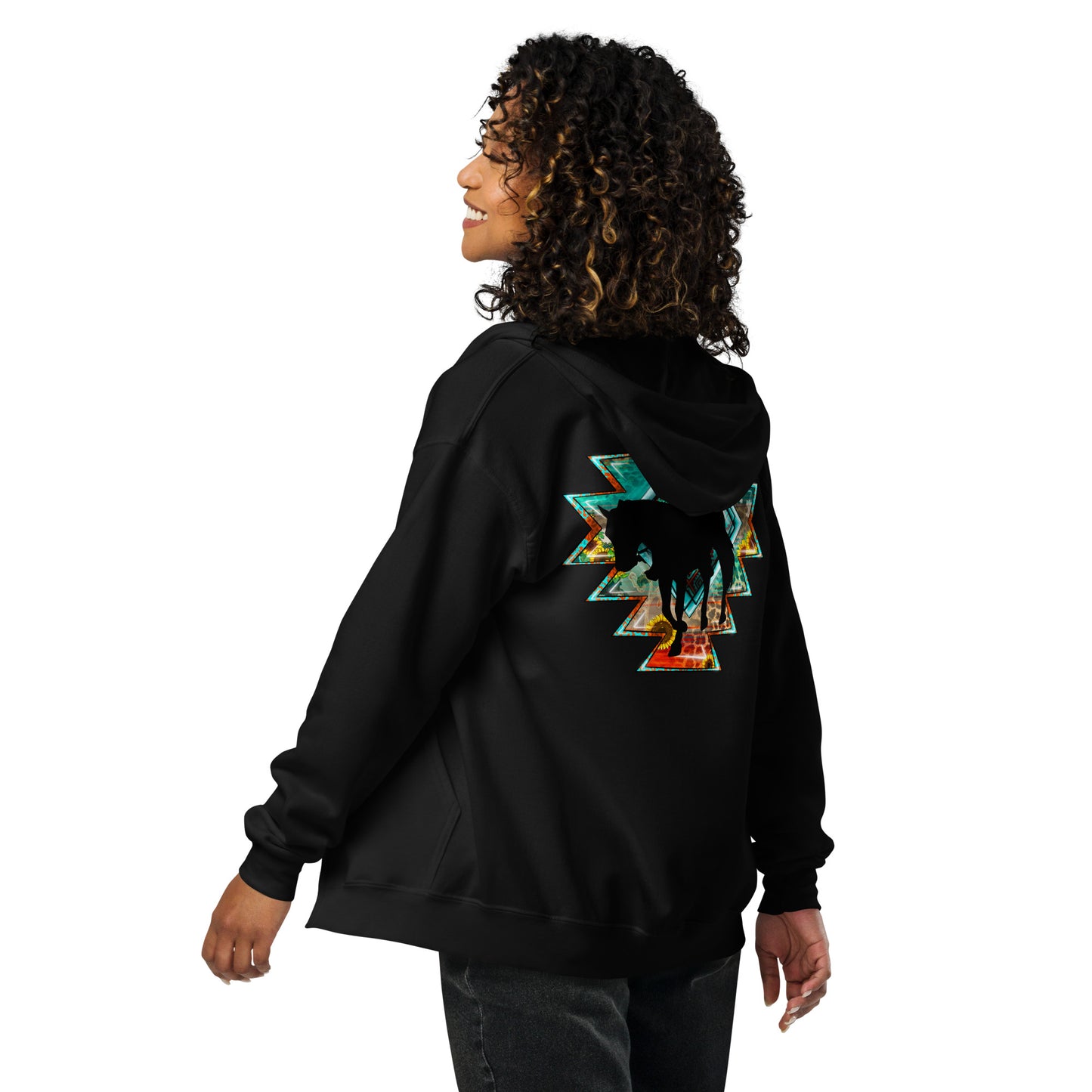 Southwestern aztec  Inspired Zip Hoodie