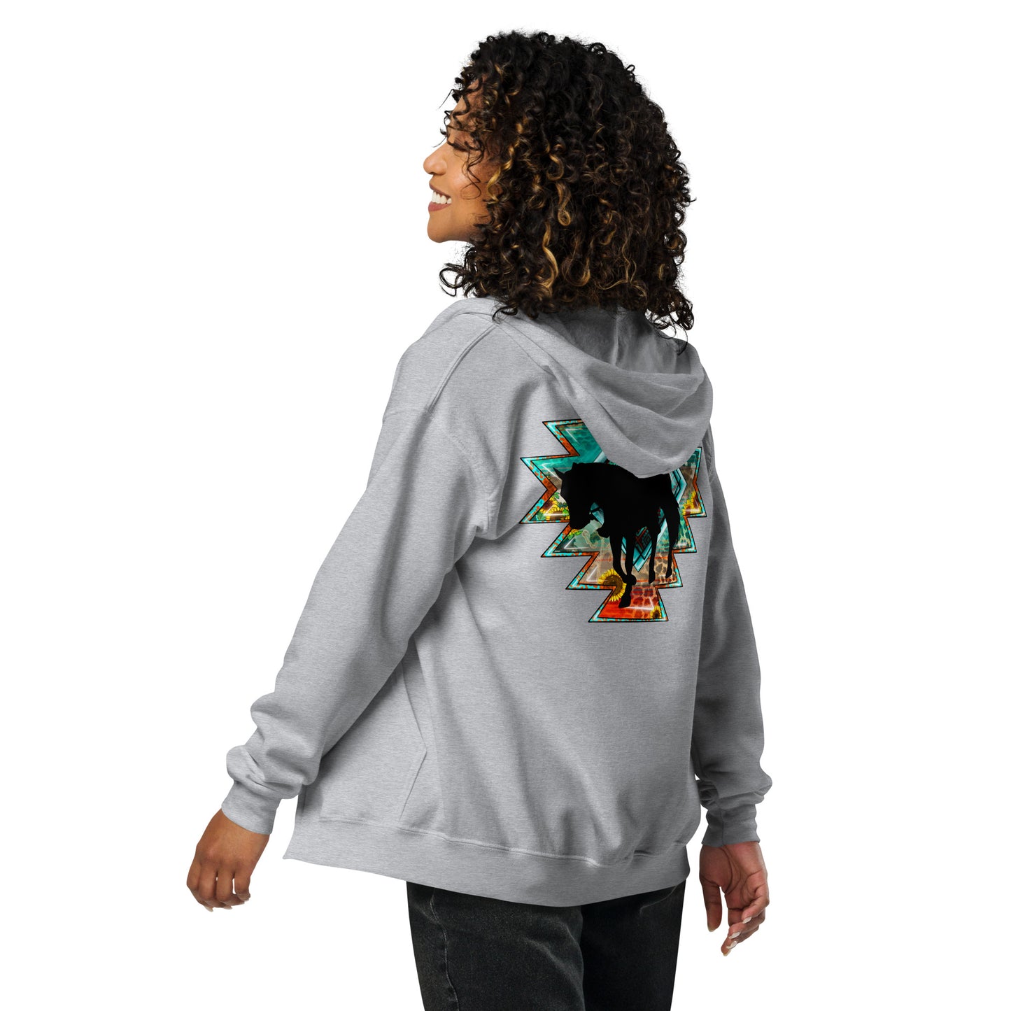 Southwestern aztec  Inspired Zip Hoodie