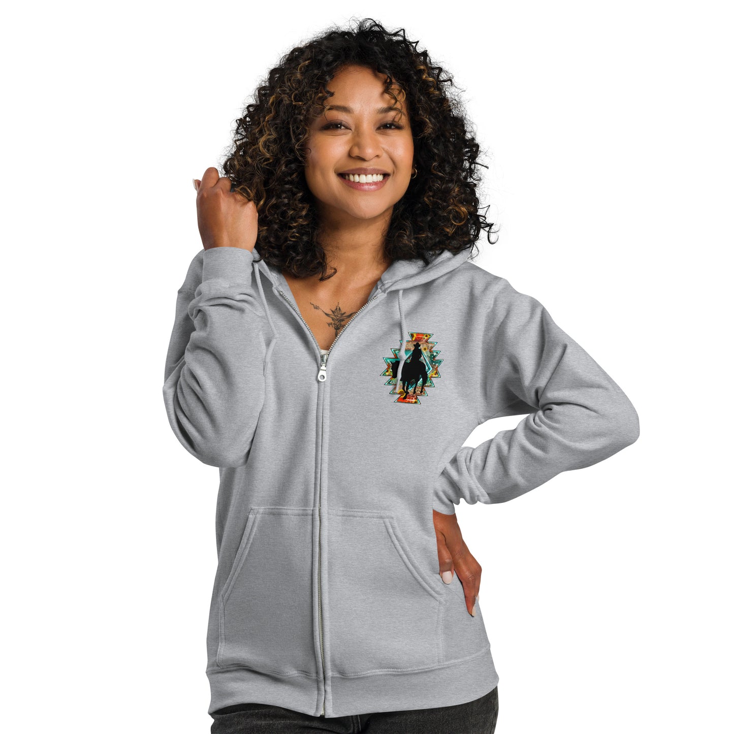 Southwestern aztec  Inspired Zip Hoodie