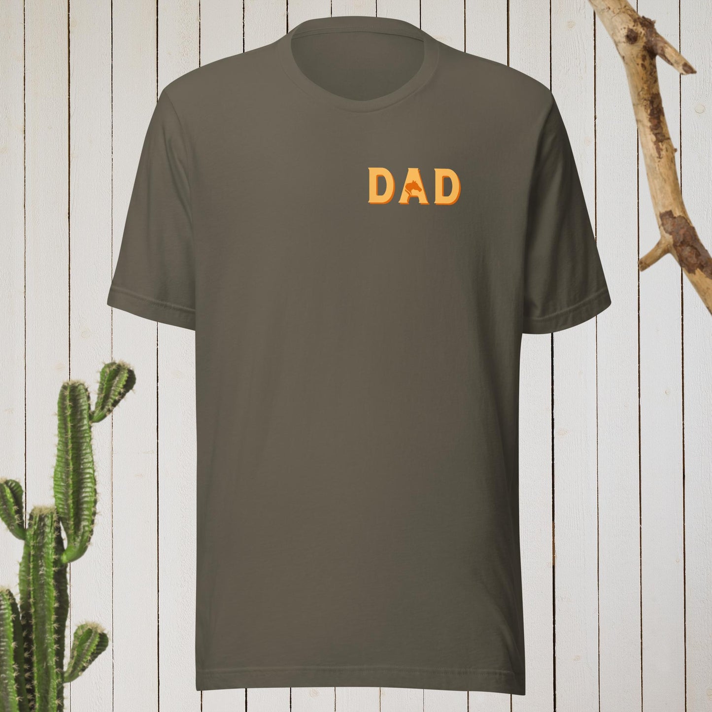 This t-shirt features the word "Dad" on the front and "Horse Girl Dad" on the back, along with the phrase "Hand Over the Money, Drive and Maintain the Rig, Fix Everything, and Be Her #1 Fan." It's a fun and playful way to show your love and support for your daughter's passion for horses.