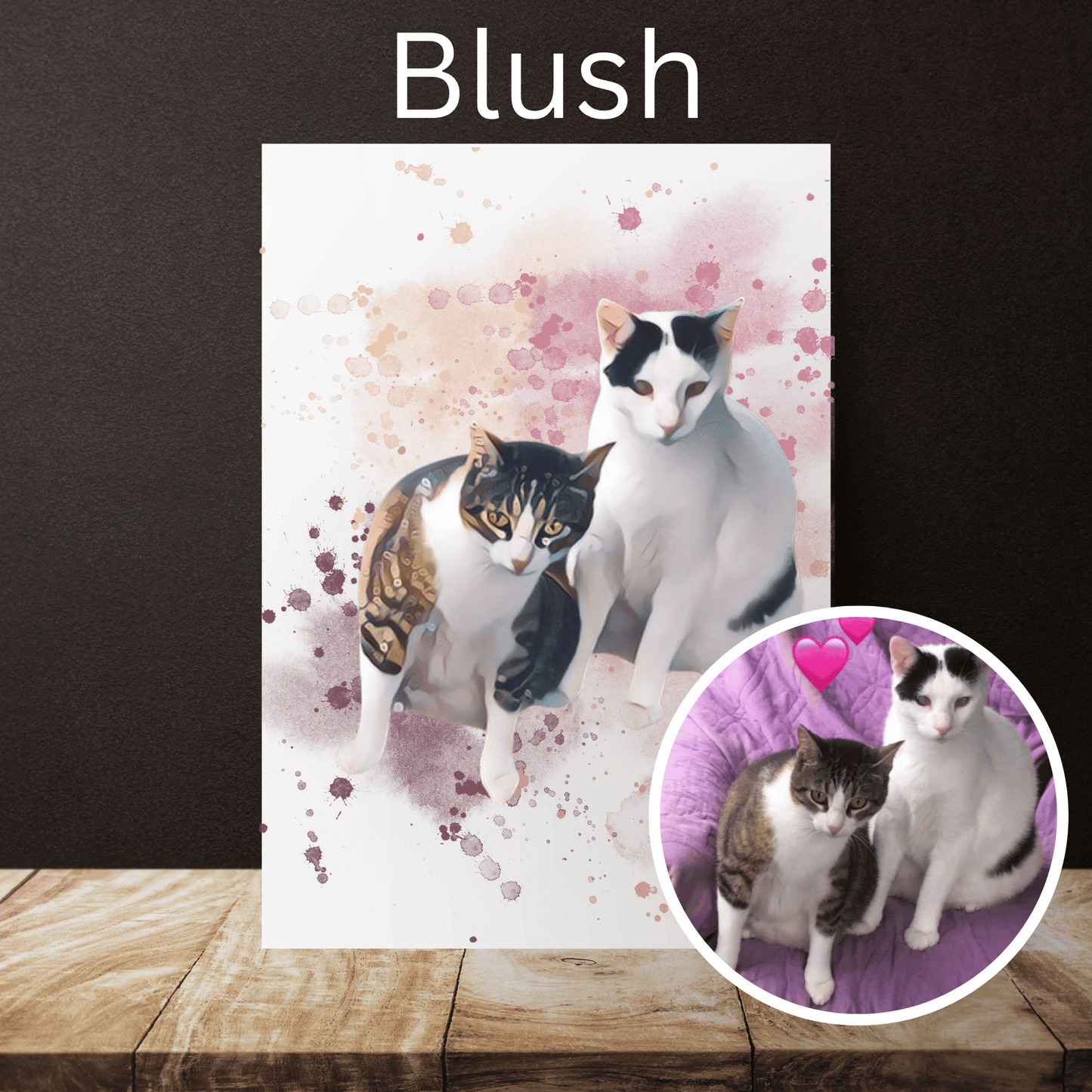 Personalized Custom Pet Portrait Canvas background 2