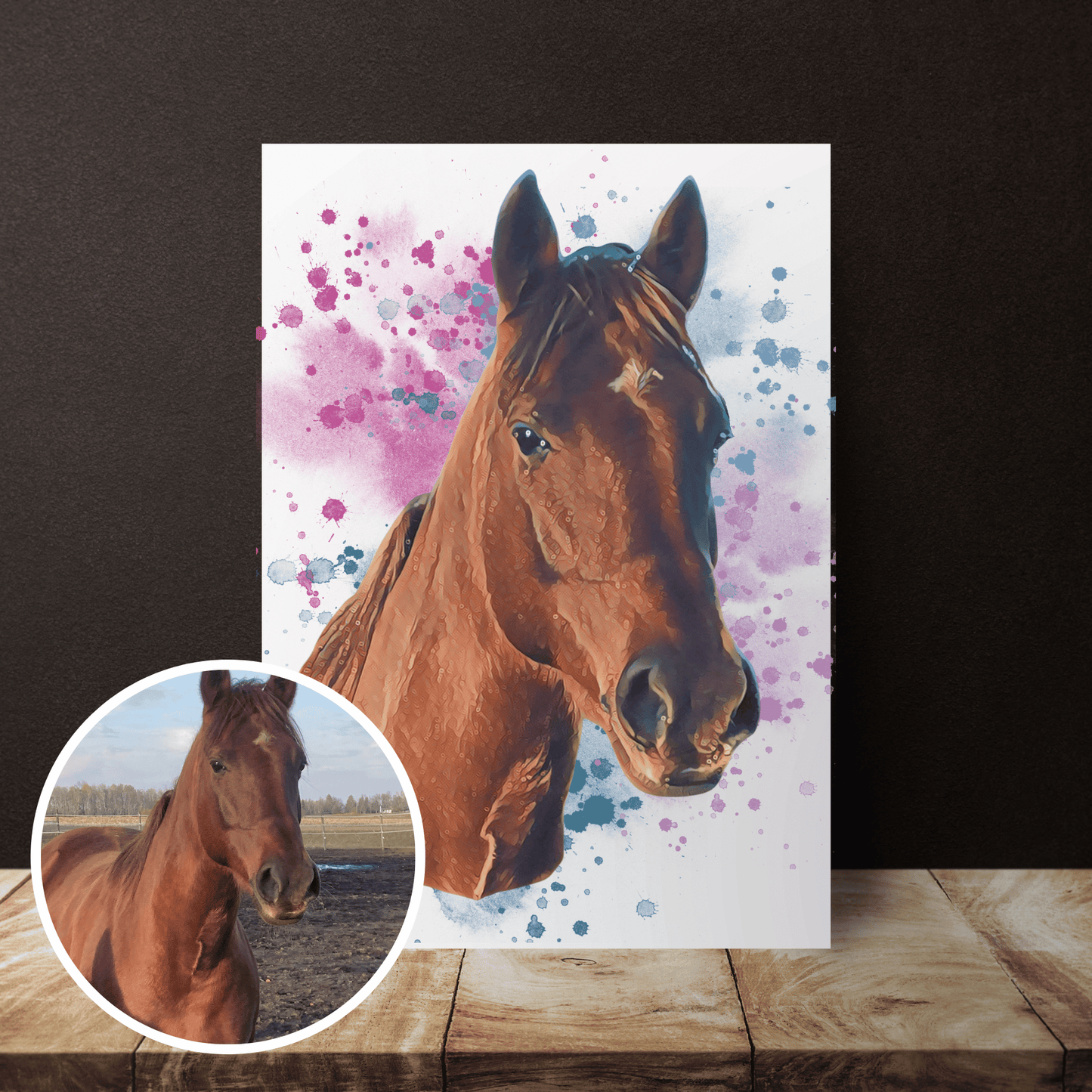 Personalized Custom Pet Portrait Canvas background 2